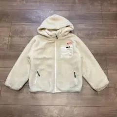 x-girl フリースジャケット フード付き クリーム色