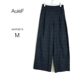【アウィーエフ】ワイドパンツ チェック柄【M】秋冬 カジュアル きれいめ 美品