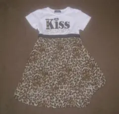 ヒョウ柄レースの変形カットワンピ♪