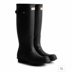 【美品】HUNTER ブラック オリジナル　トール　レインブーツ
