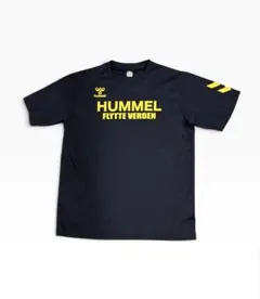 [極美品]ヒュンメル hummel 半袖T　ロゴプリント ネイビーxイエロー