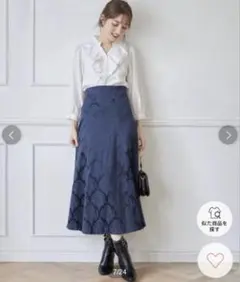 トッコクローゼット バッグリボン付フレアスカート
