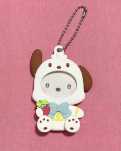 サンリオ いちご新聞50周年記念 フォトバッジ付きマスコット ポチャッコ