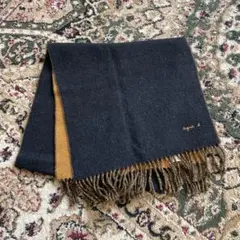 【タグ付き未使用】アニエスベー　高級カシミア100%マフラー　ネイビー タグ付き未使用】アニエスベー 高級カシミア100%マフラー ネイビー