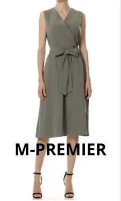 M-PREMIER ノースリーブカシュクールワンピースのサムネイル