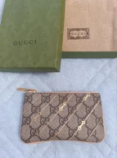 GUCCI 新品未使用　コインケース ブラウン・ゴールド