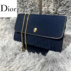[超美品✨]　ディオール　Dior　ショルダーバッグ　総柄　トロッター　ゴールド