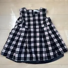 キッズノースリーブ チェック柄ワンピース 120