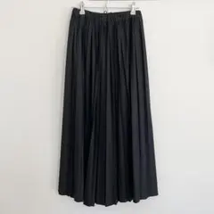 bulle de savon　T/R ロングプリーツスカート　ブラック