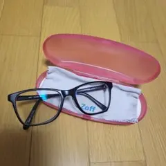 Zoff マットブラックフレーム メガネ(度あり)