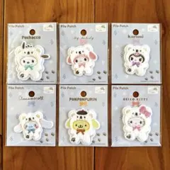 セリア サンリオ パイルワッペン 6点セット キティ マイメロ クロミ シナモン