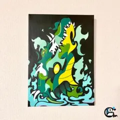 原画 「虹龍福来☆龍に乗って虹を掴もう」 龍 龍神 開運絵画 龍