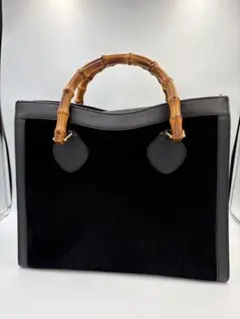 GUCCI バンブー スエード トートバッグ