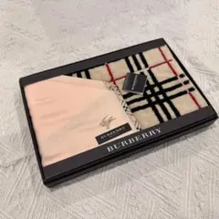 未使用☆Burberry バーバリー ハンカチ 綿 ２枚セット 箱入り