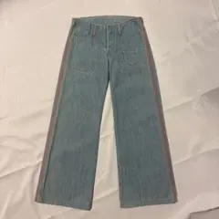ALBA ROSA ブーツカット 古着　ステッチ　刺繍　デニムライトブルーのサムネイル