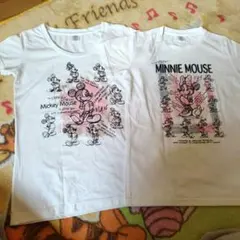 ミッキーマウス・ミニーマウス Tシャツ 半袖 セット 160cmとSサイズ