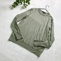 UNIQLO　エクストラファインメリノクルーネックセーター（長袖）グリーン　ＸＬ