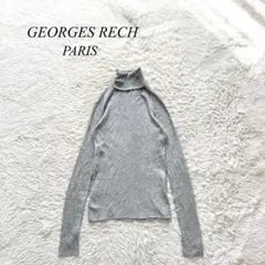 Z5【ジョルジュレッシュ】リブタートルネックニット　グレー　40 シルク混合