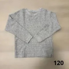 UNIQLO ワッフル長袖カットソー グレー 120cm