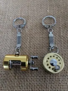 釣り リール キーホルダー 2個セット
