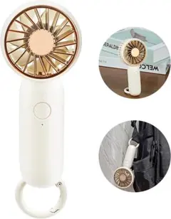 ポータブルミニファン 扇風機 手持ち 卓上 首掛け USB 充電式  3段階風量