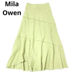 ミラオーウェン デザインロングスカート　スタイルアップ　きれいめカジュアル