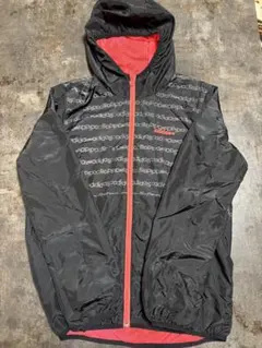 adidas ウィンドブレーカー ブラック/レッド