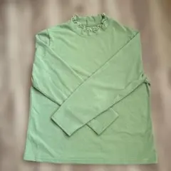 【笑顔さま専用】イエローグリーン フリル付き長袖トップス