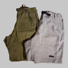 【希少/USA製】グラミチショーツ2点セットオリーブL & グレーM