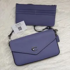 COACH Wyn Purple Leather Crossbody Bagのサムネイル