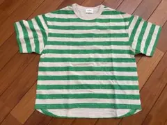 FOVストライプ柄 半袖Tシャツ グリーンのサムネイル