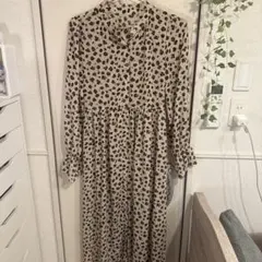 Heather シアーワンピース レオパード柄