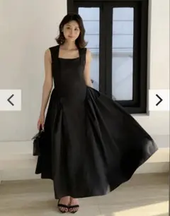 ROSY LUCE ジャガードフリルドレス ドット ロングワンピース - メルカリ