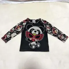 HYSTERIC MINIヒスミニ パンダMINI 長袖 総柄 ブラック 80