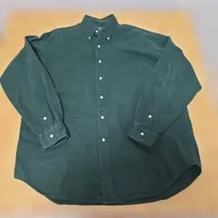 90年代 ラルフローレン 長袖シャツ オックスフォード グリーン 　L