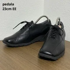 ☆美品 アシックス pedala ペダラ レザー レースアップスニーカー 黒