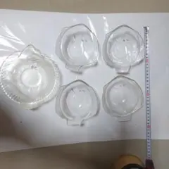 魚型ガラスボウル5個セット