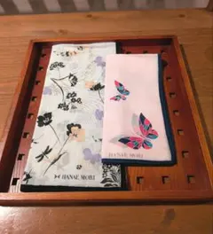 ハナエモリ蝶々ハンカチ2枚セット