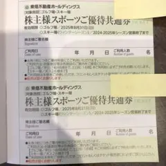 東急不動産　スポーツご優待共通券　６枚