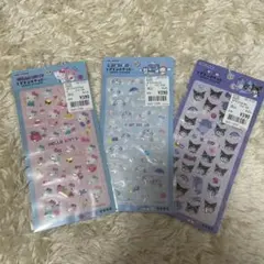 新品　サンリオ　キティ　シナモン　クロミ　３枚セット　エポキシステッカー　シール