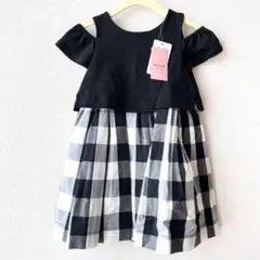 【新品　未使用】90 ケイトスペード オフショルダー チェック ワンピース