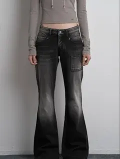 SYNERJYN CAT WASHING DENIM PANTS BLUE M - メルカリ