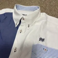 新品タグ付】シナコバ 半袖BDシャツ クレイジーパターン 黄 LLゆったり