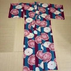 MIMATSU 浴衣単品 ターコイズブルー 花柄 - メルカリ
