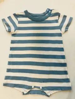 無印良品　ショートオール　ストライプ　サイズ70-80