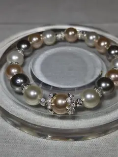 ★シェルパールのカラフルブレスレット