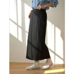 earth music&ecology ウールライクタイトスカート ブラック