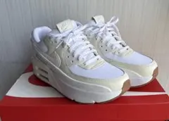 美品☆Nike Air Max 90Lv8 ホワイト/シルバー 厚底23.5cm - メルカリ