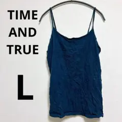 【L】TIME AND TRUE キャミソール ダークブルー
