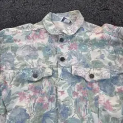 ぱ*ー様 90s〜00s 花柄 デニムジャケット！ 激レア Y2K ヴィンテージ